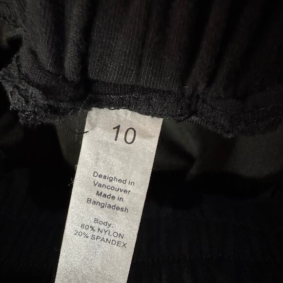 Lululemon SZ 10 Brushed Softstreme Split Hem Pants Hi-Rise Stretch Pockets Black - Picture 8 of 10